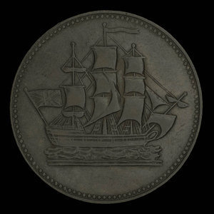 Canada, inconnu, 1/2 penny : 1835