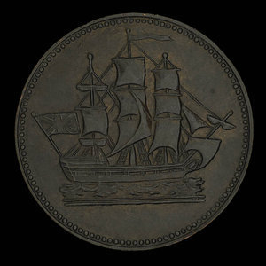 Canada, inconnu, 1/2 penny : 1835