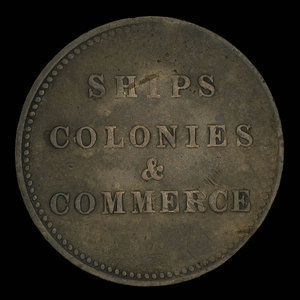 Canada, inconnu, 1/2 penny : 1835