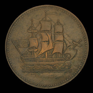 Canada, inconnu, 1/2 penny : 1835