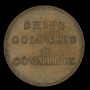 Canada, inconnu, 1/2 penny : 1835