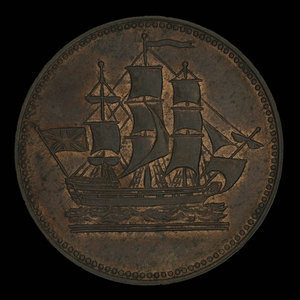 Canada, inconnu, 1/2 penny : 1835