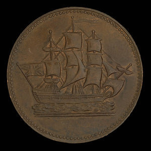 Canada, inconnu, 1/2 penny : 1835