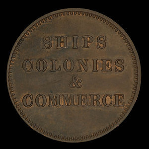 Canada, inconnu, 1/2 penny : 1835