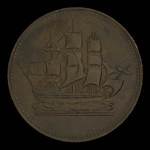 Canada, inconnu, 1/2 penny : 1835