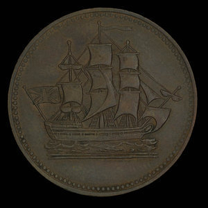 Canada, inconnu, 1/2 penny : 1835