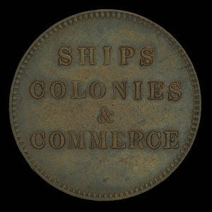 Canada, inconnu, 1/2 penny : 1835