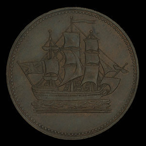 Canada, inconnu, 1/2 penny : 1835