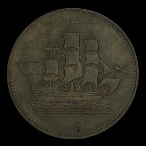 Canada, inconnu, 1/2 penny : 1835