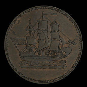 Canada, inconnu, 1/2 penny : 1835