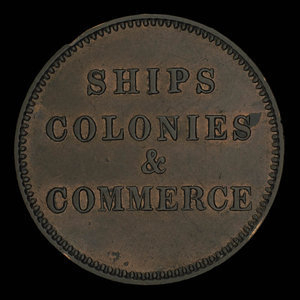 Canada, inconnu, 1/2 penny : 1835