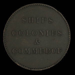 Canada, inconnu, 1/2 penny : 1835