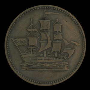 Canada, inconnu, 1/2 penny : 1835