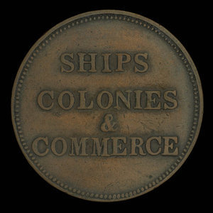 Canada, inconnu, 1/2 penny : 1835