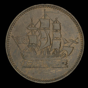 Canada, inconnu, 1/2 penny : 1835