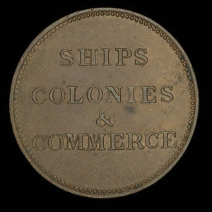 Canada, inconnu, 1/2 penny : 1835