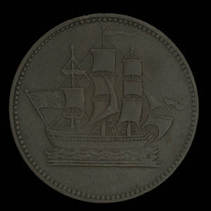 Canada, inconnu, 1/2 penny : 1835