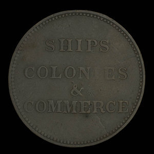 Canada, inconnu, 1/2 penny : 1835