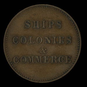 Canada, inconnu, 1/2 penny : 1835