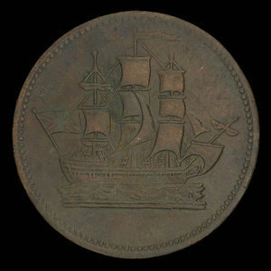 Canada, inconnu, 1/2 penny : 1835