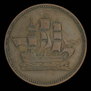 Canada, inconnu, 1/2 penny : 1835