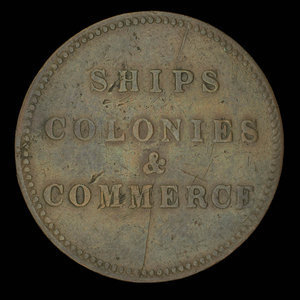 Canada, inconnu, 1/2 penny : 1835