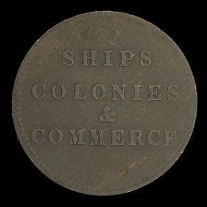 Canada, inconnu, 1/2 penny : 1835