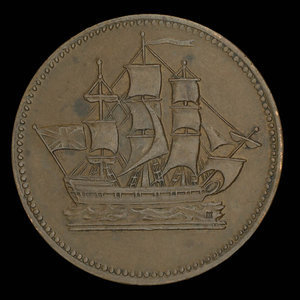 Canada, inconnu, 1/2 penny : 1835