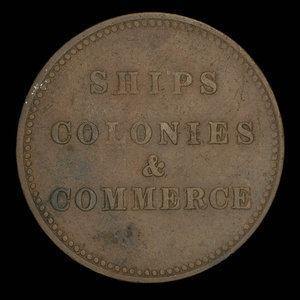 Canada, inconnu, 1/2 penny : 1835