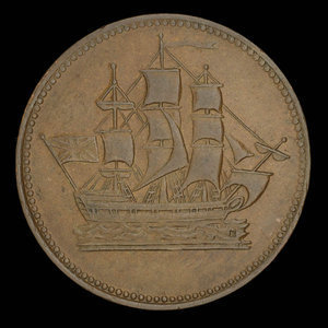 Canada, inconnu, 1/2 penny : 1835