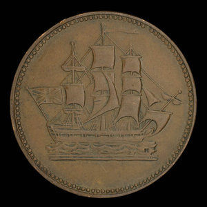 Canada, inconnu, 1/2 penny : 1835