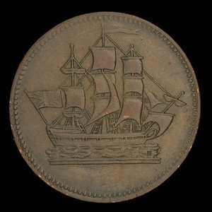 Canada, inconnu, 1/2 penny : 1835