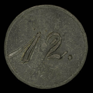 Canada, inconnu, 1/2 penny : 1835