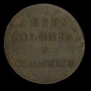 Canada, inconnu, 1/2 penny : 1835