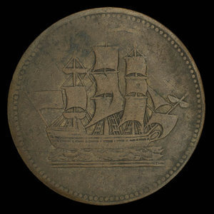 Canada, inconnu, 1/2 penny : 1835