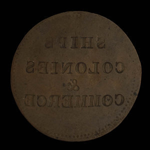 Canada, inconnu, 1/2 penny : 1835