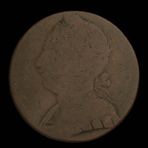 Canada, inconnu, 1/2 penny : 1838