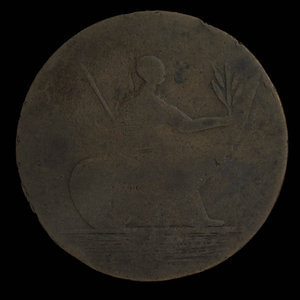 Canada, inconnu, 1/2 penny : 1838