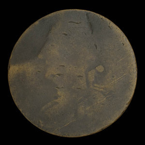 Canada, inconnu, 1/2 penny : 1838