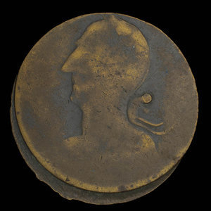 Canada, inconnu, 1/2 penny : 1838