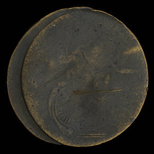 Canada, inconnu, 1/2 penny : 1838