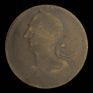 Canada, inconnu, 1/2 penny : 1838