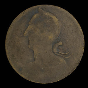 Canada, inconnu, 1/2 penny : 1838