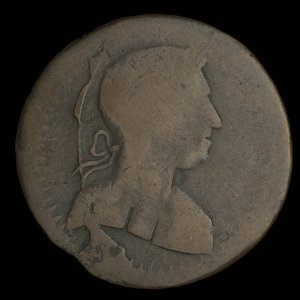 Canada, inconnu, 1/2 penny : 1838