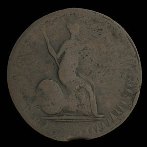 Canada, inconnu, 1/2 penny : 1838