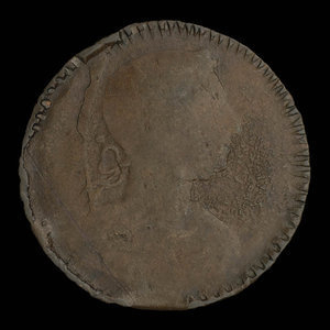 Canada, inconnu, 1/2 penny : 1838