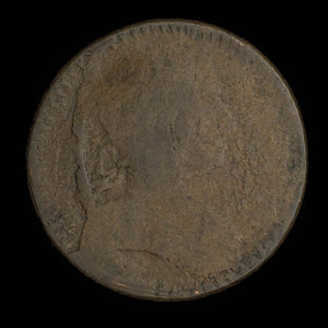 Canada, inconnu, 1/2 penny : 1838