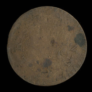 Canada, inconnu, 1/2 penny : 1838