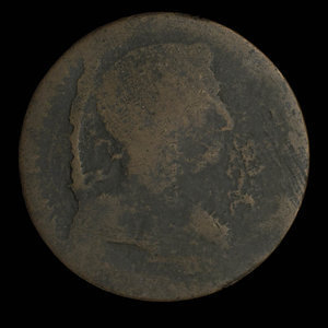 Canada, inconnu, 1/2 penny : 1838