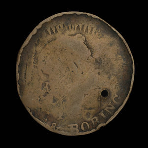 Canada, inconnu, 1/2 penny : 1838